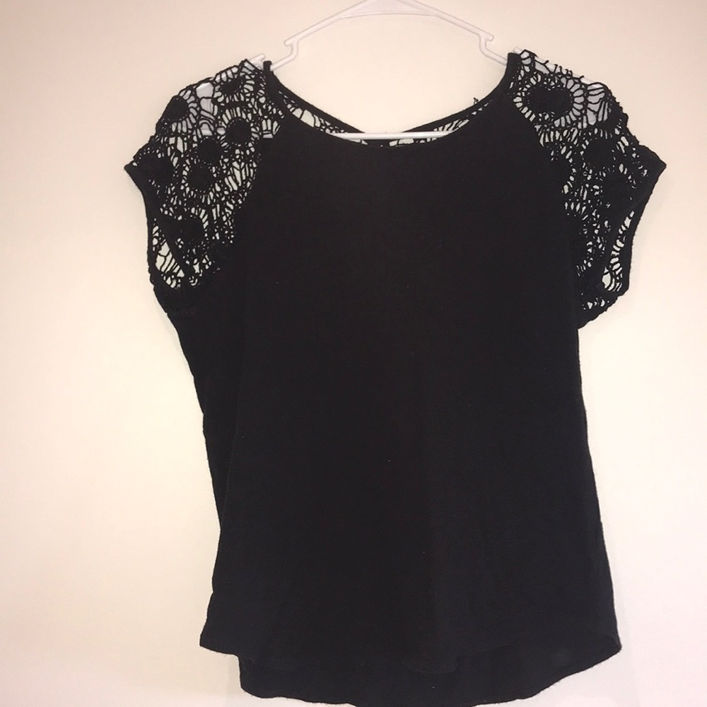 Forever 21 Lace Sleeve Shirt